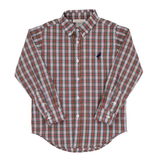 Dean's List Dress Shirt in Merritt Pack Plaid/Nantucket Navy
