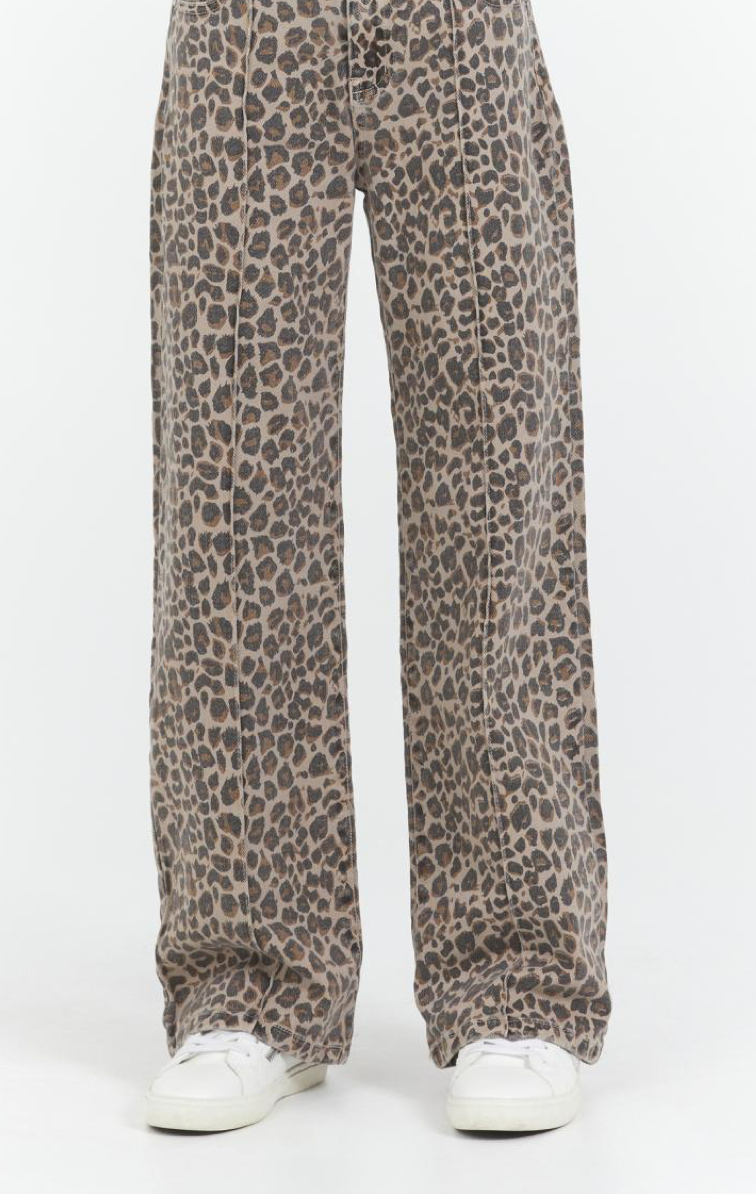 Leopard Printed Denim Jean