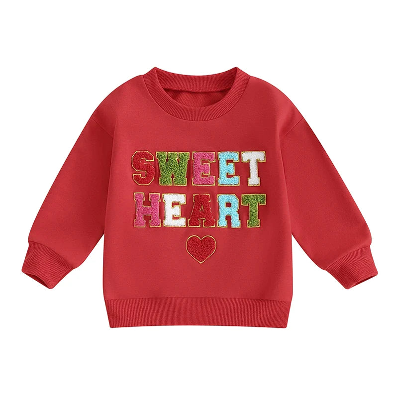 Sweet Heart Embroidered Pullover