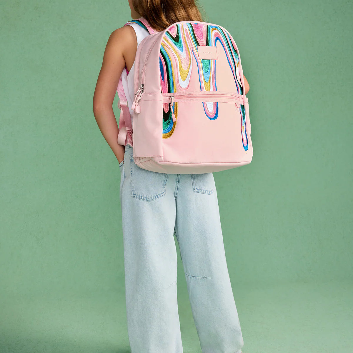 Paint Wave Kane Double Pocket Backpack