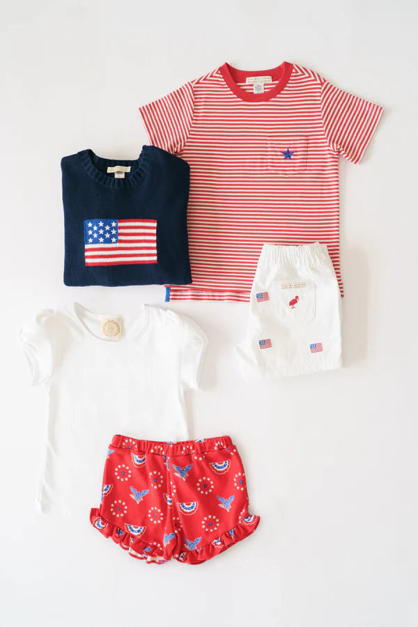 Carter Crewneck in Richmond Red Stripe with Star