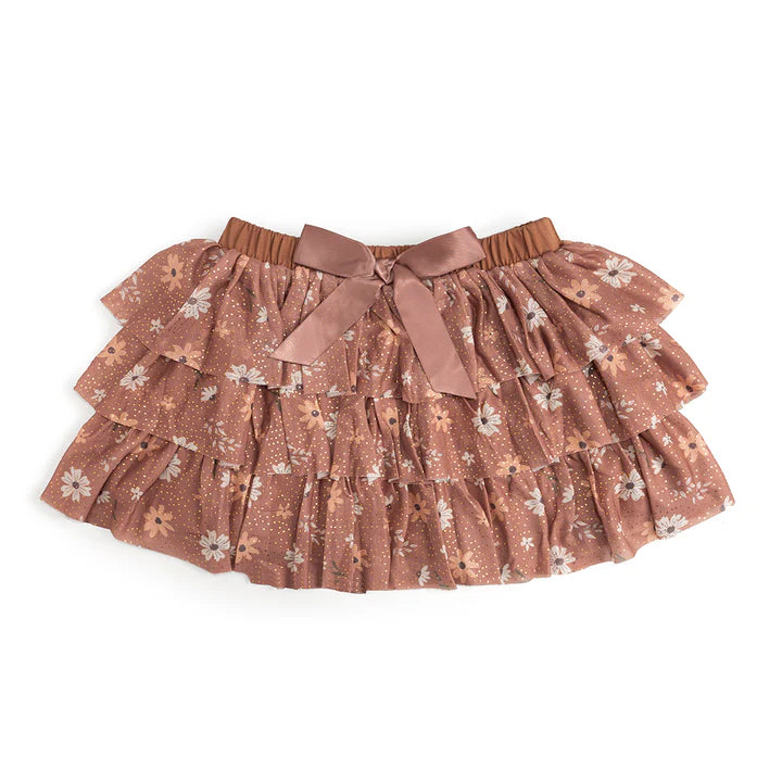 Ditsy Fall Floral Printed Tiered Tutu
