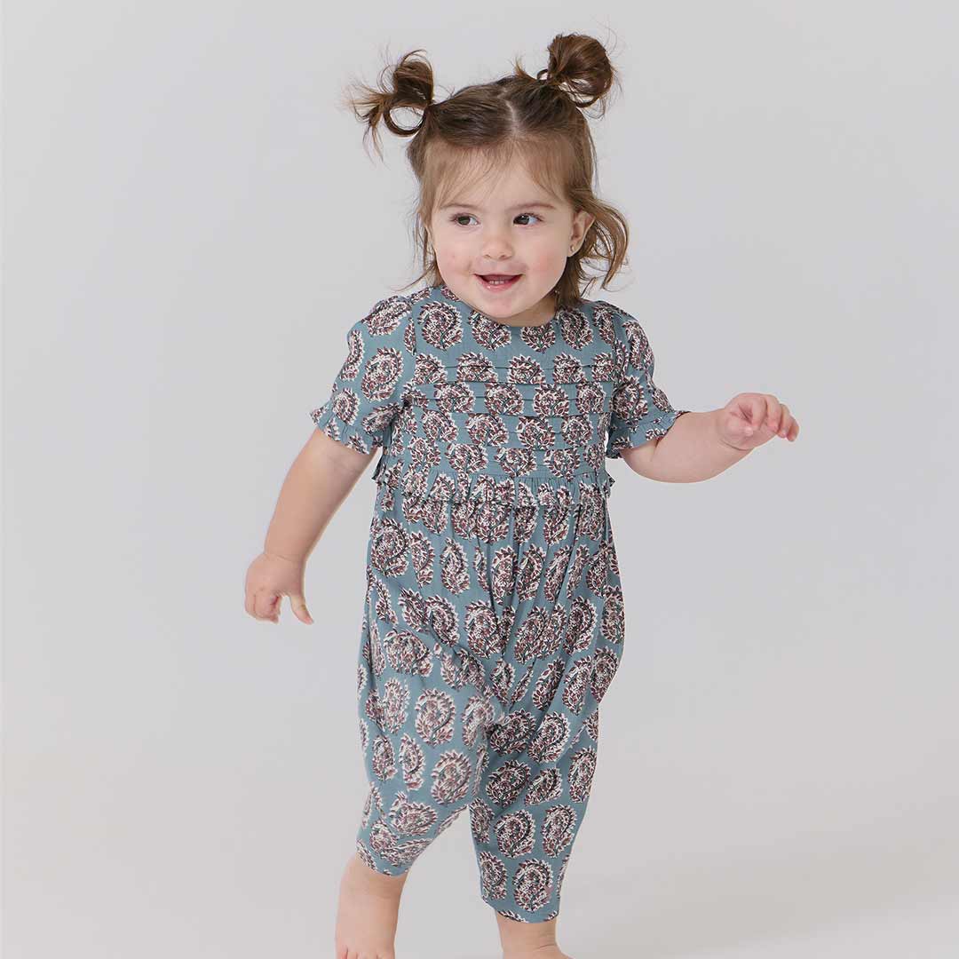 Baby Girl Raquel Jumper in Blue Paisley
