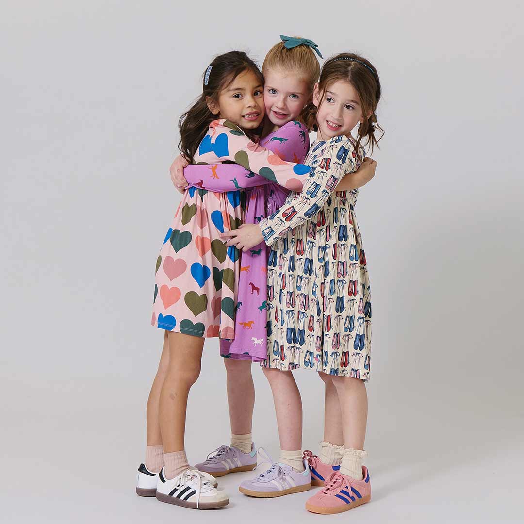 Bamboo Steph Dress in Oversized Hearts