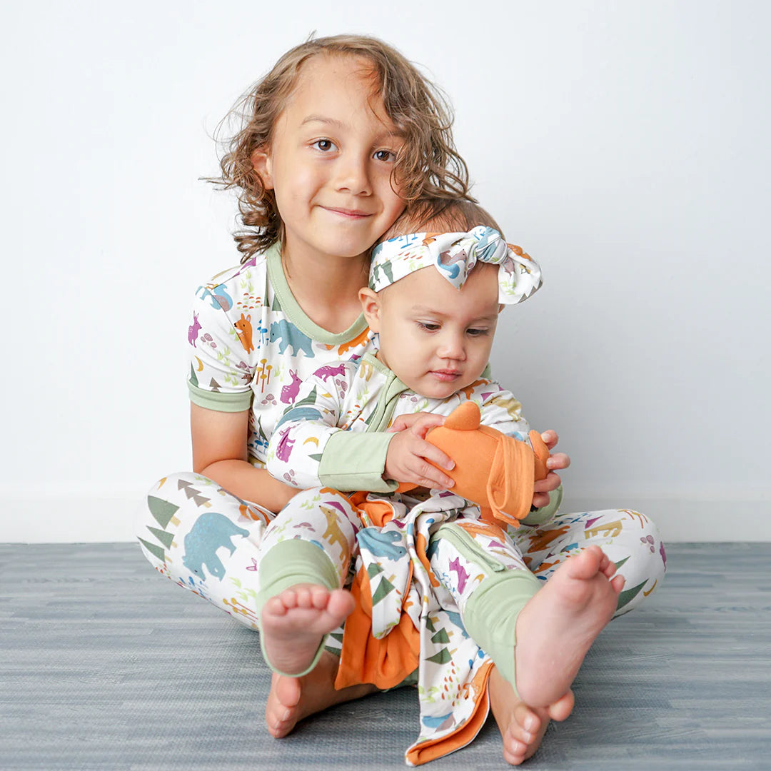 Forest Friends Bamboo Double Zip Pajamas