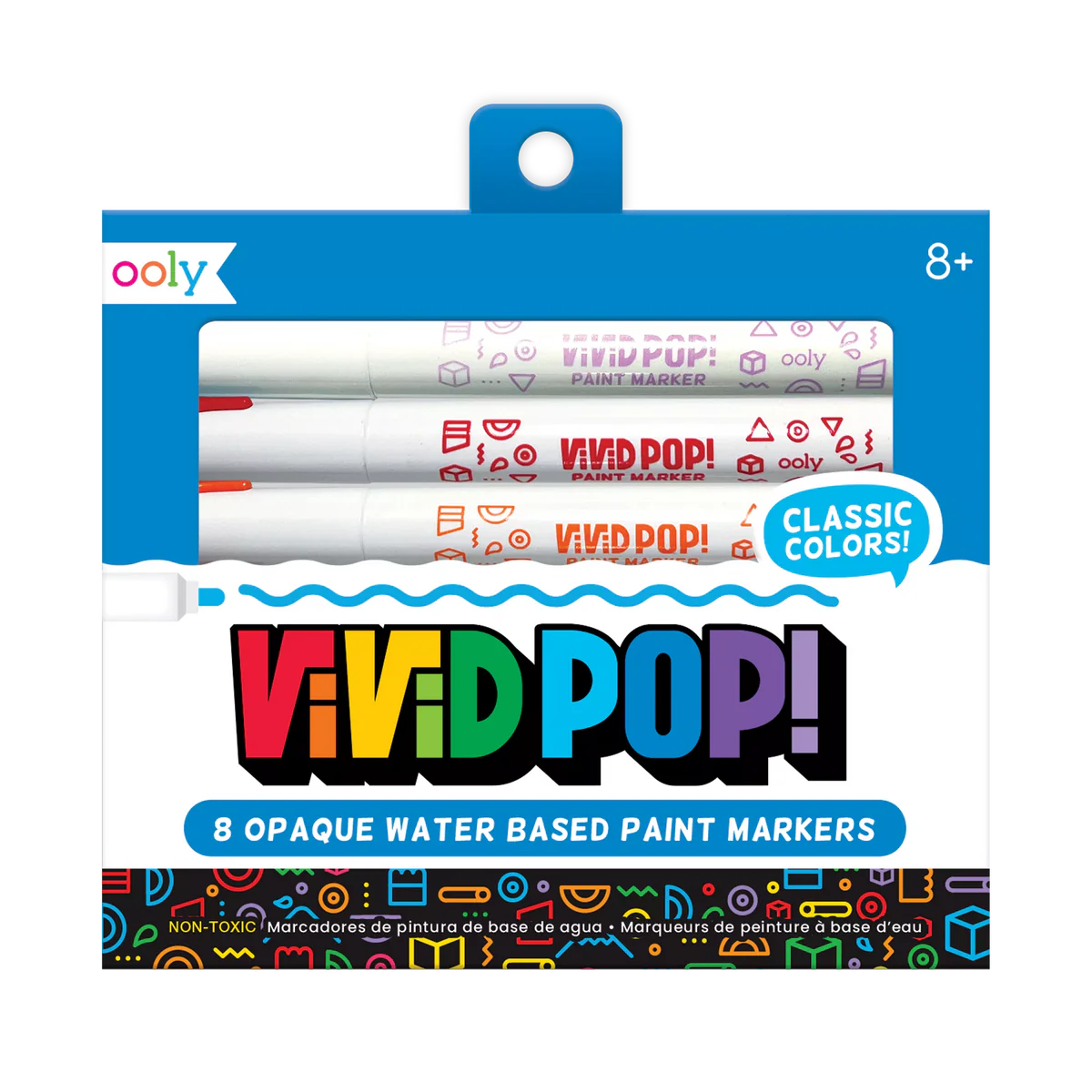 Vivid Pop! Water Based Paint Markers - Set of 8