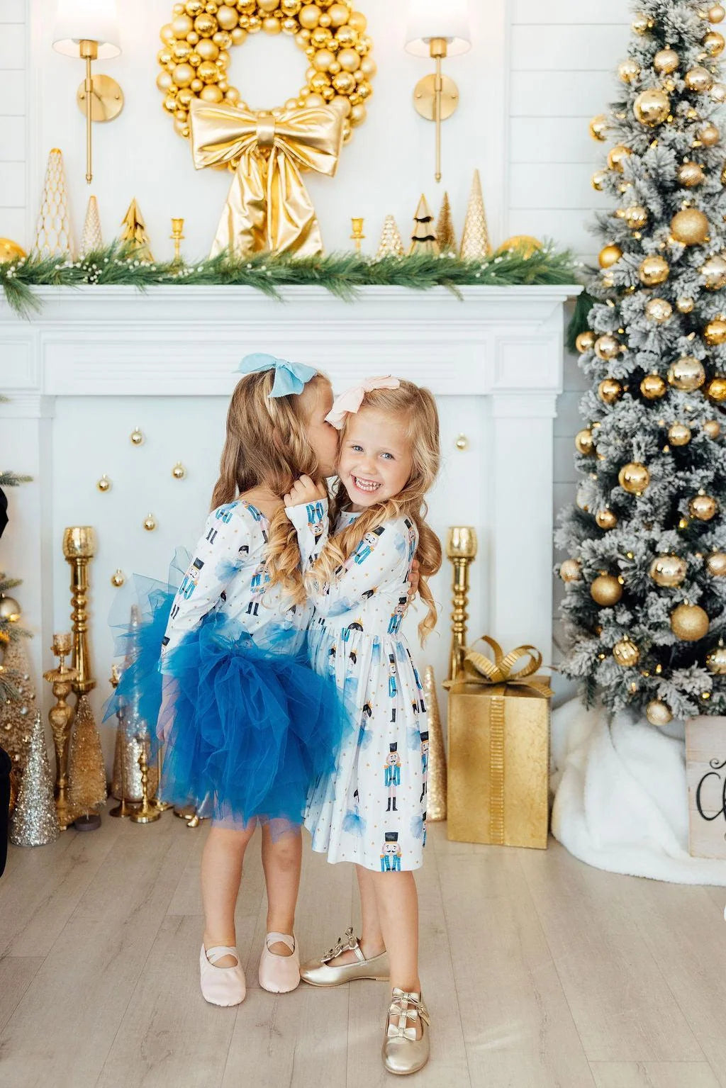 Waltz of the Snowflakes Long Sleeve Pocket Twirl Dress