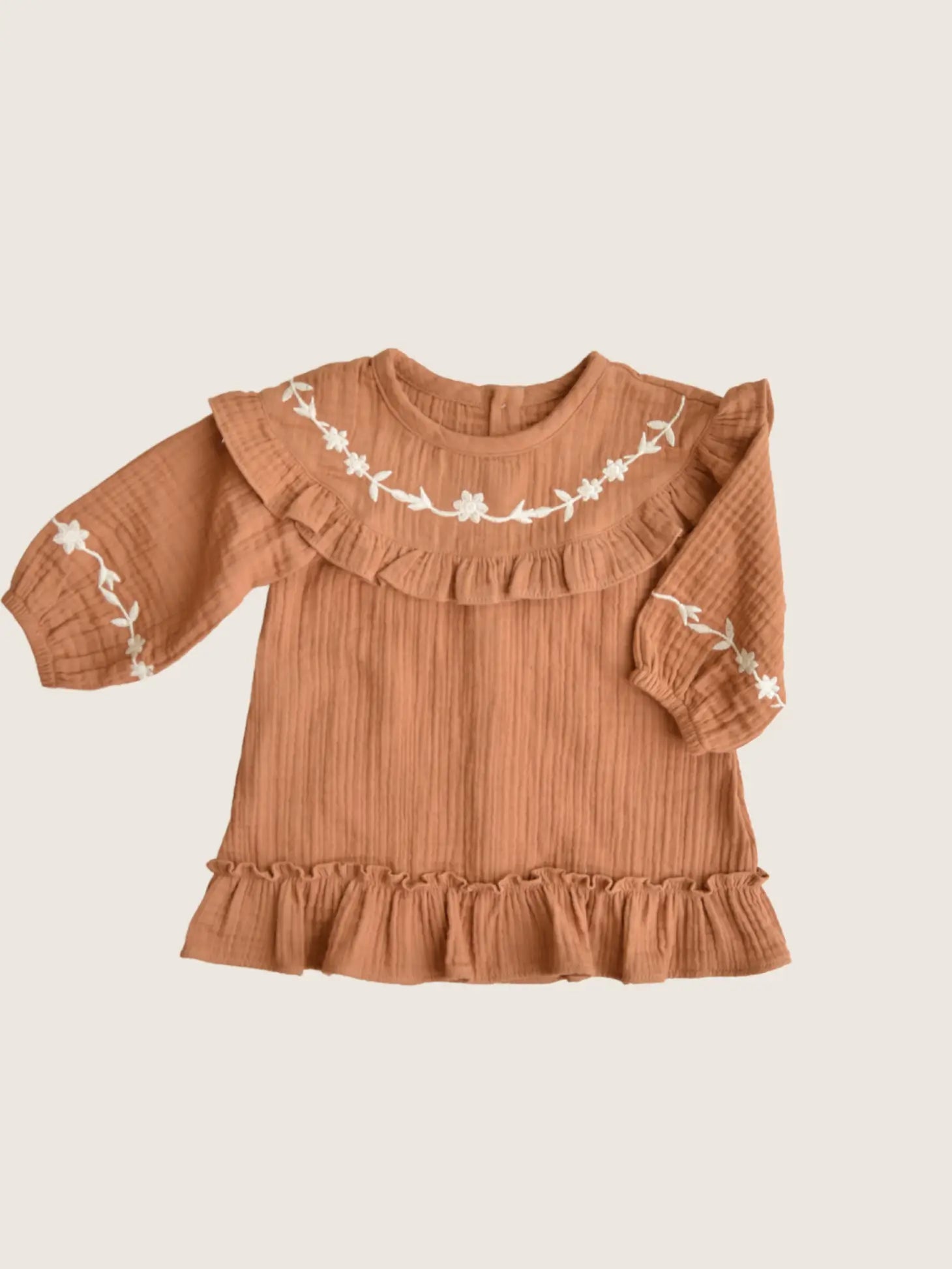 Girls Embroidered Cotton Muslin Blouse