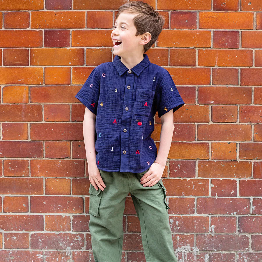 Boys Pull-On Pant in Four Leaf Clover