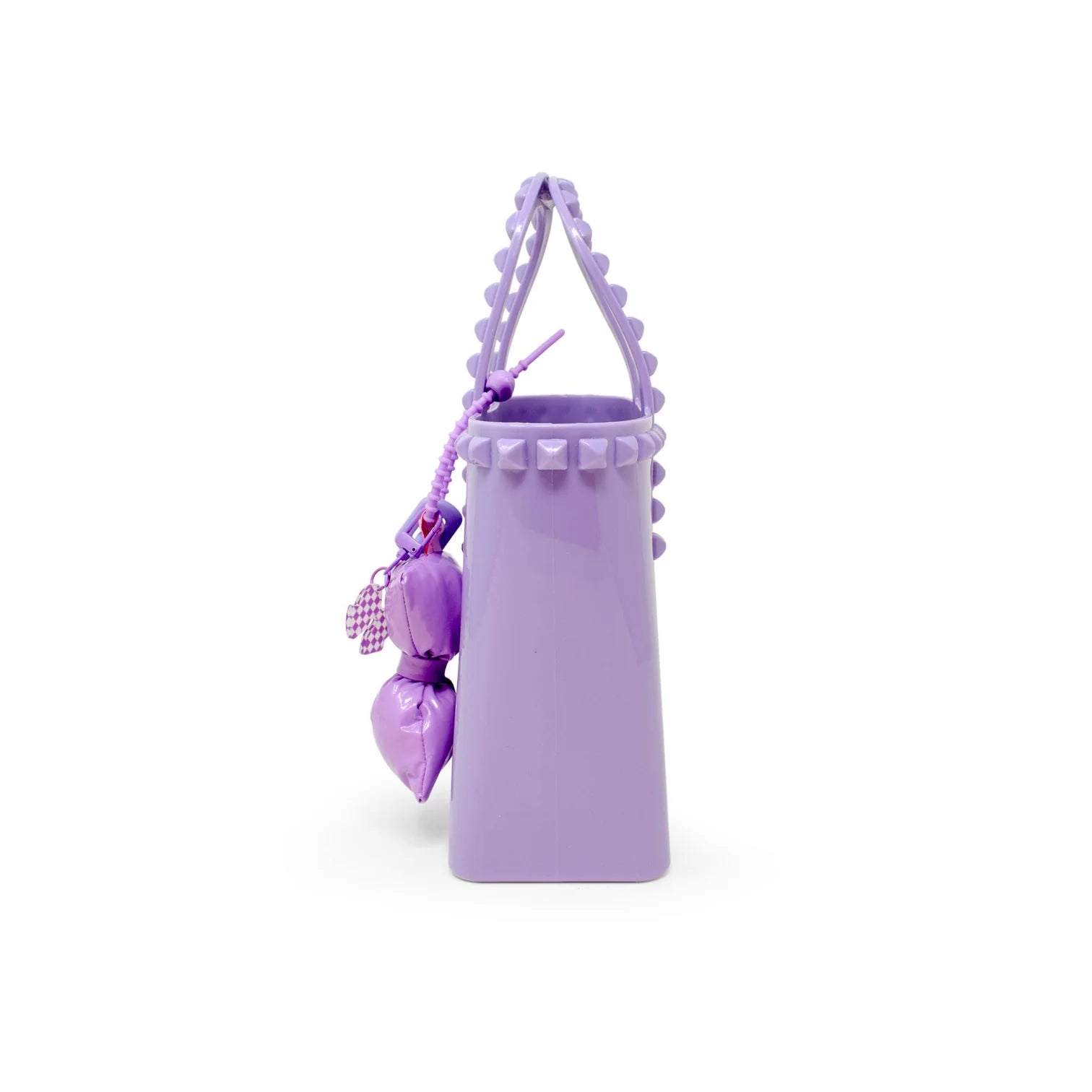 Tiny Jelly Stud Tote w/ Puffy Bow Charm