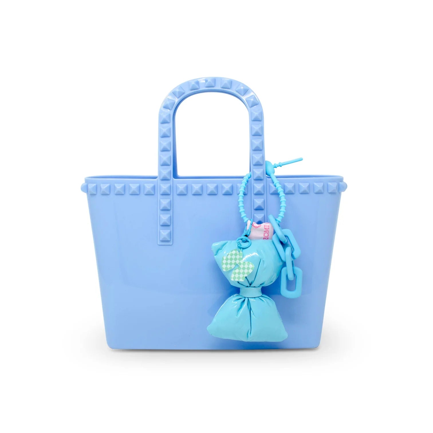 Tiny Jelly Stud Tote w/ Puffy Bow Charm