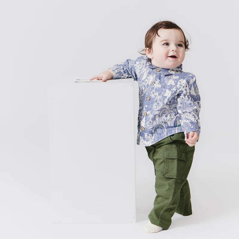 Boys Pull-On Pant in Four Leaf Clover