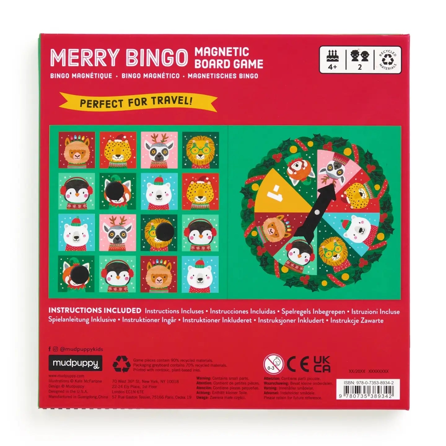 Merry Bingo! Magnetic Board Game