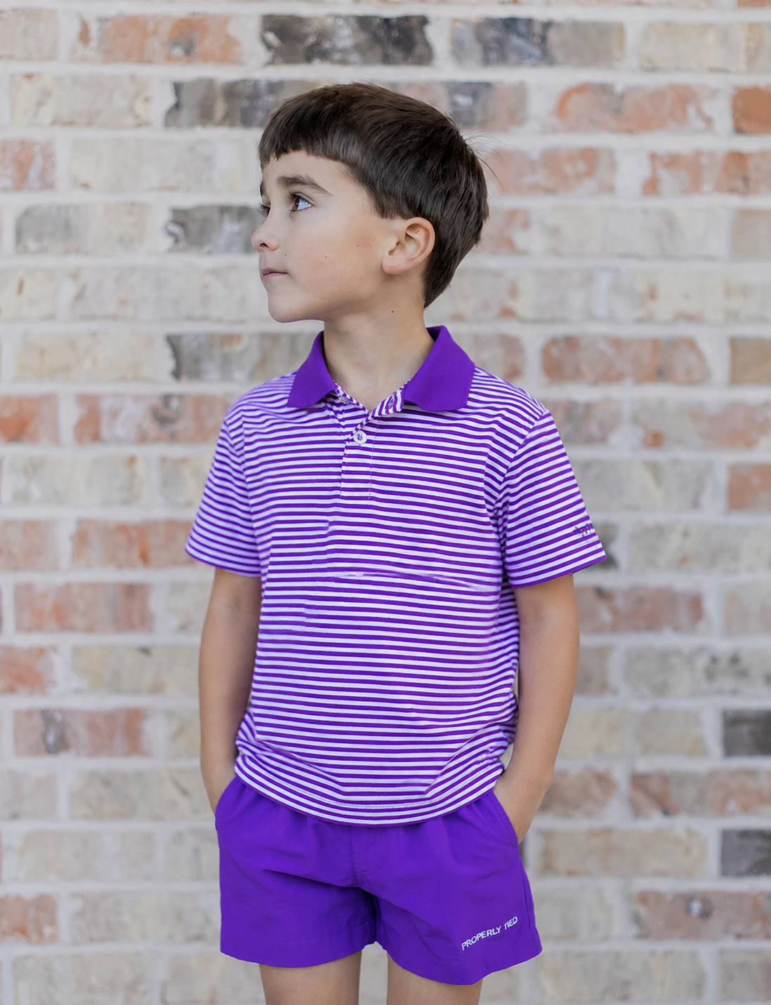 Boys Purple Mallard Short
