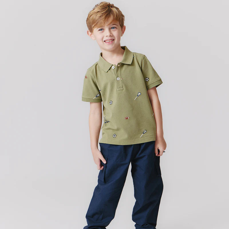 Boys Sports Embroidery Polo