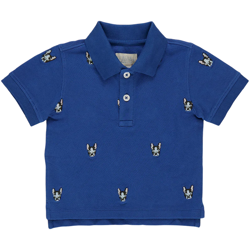 Boys Bulldog Embroidery Polo