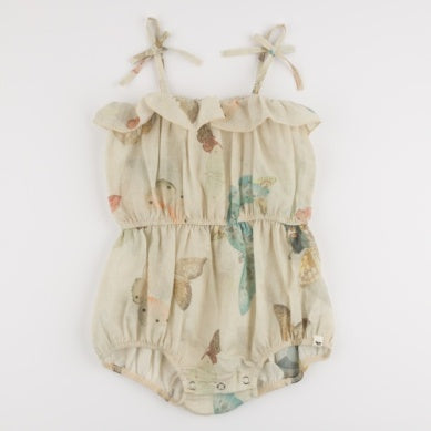 Butterfly Garden Ruffle Cinched Romper