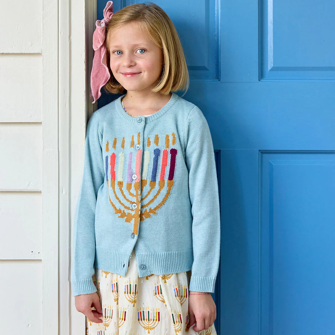 Colorful Menorahs Girls Adaline Dress
