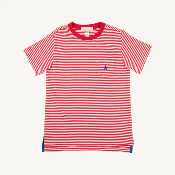 Carter Crewneck in Richmond Red Stripe with Star
