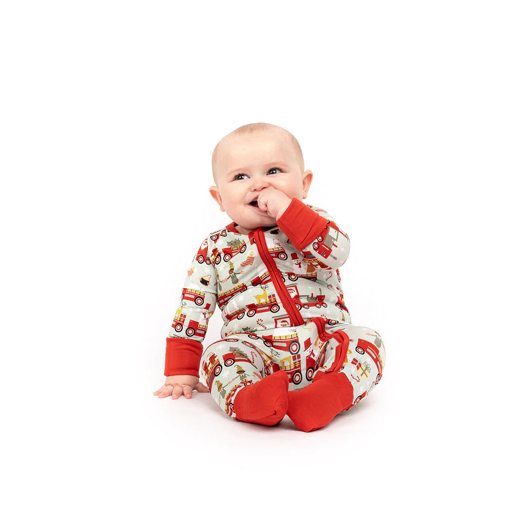 Christmas Train Bamboo Convertible Baby Pajama