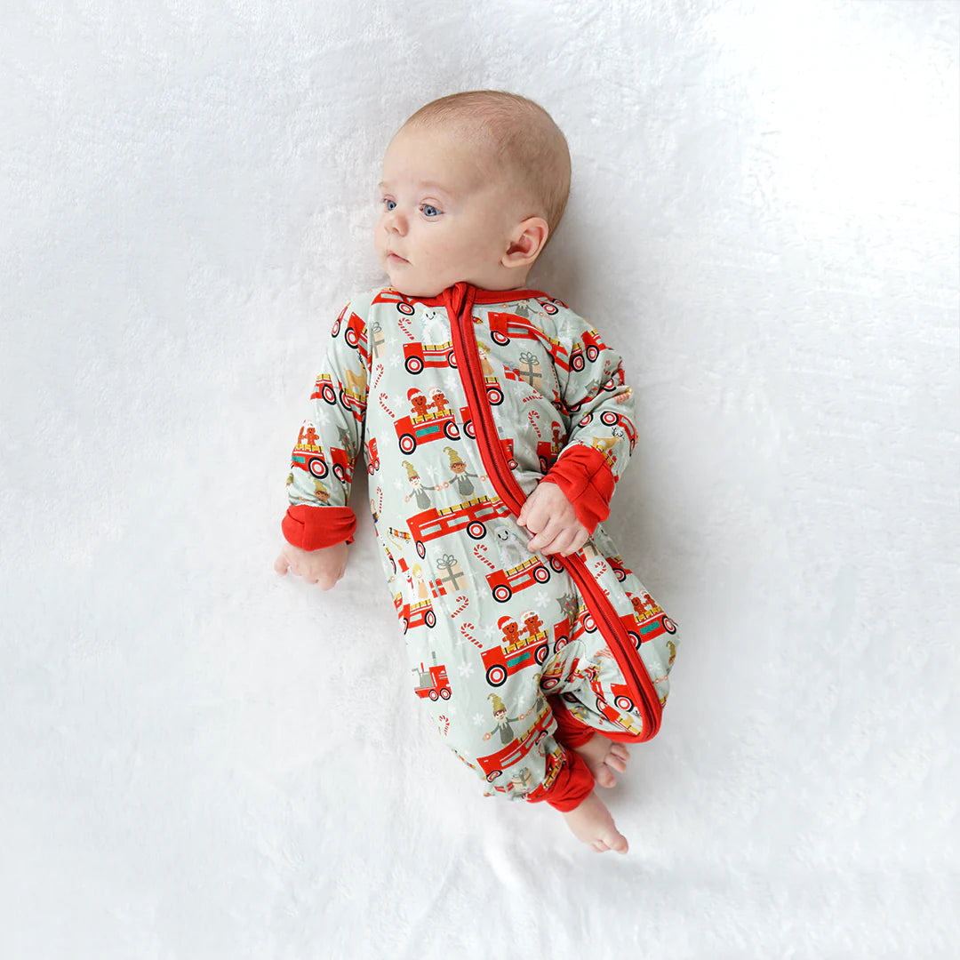 Christmas Train Bamboo Convertible Baby Pajama