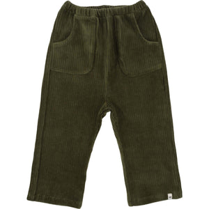 Baby boys pine corduroy pants by oh baby – front view