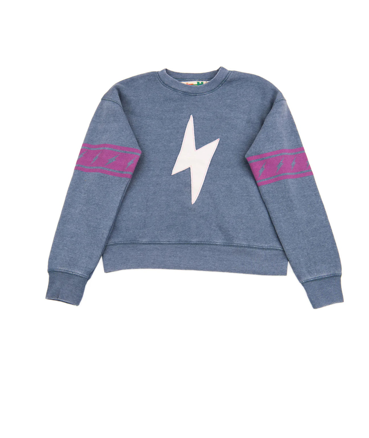 Girls Mountain Blue Bolt Crew Sweatshirt