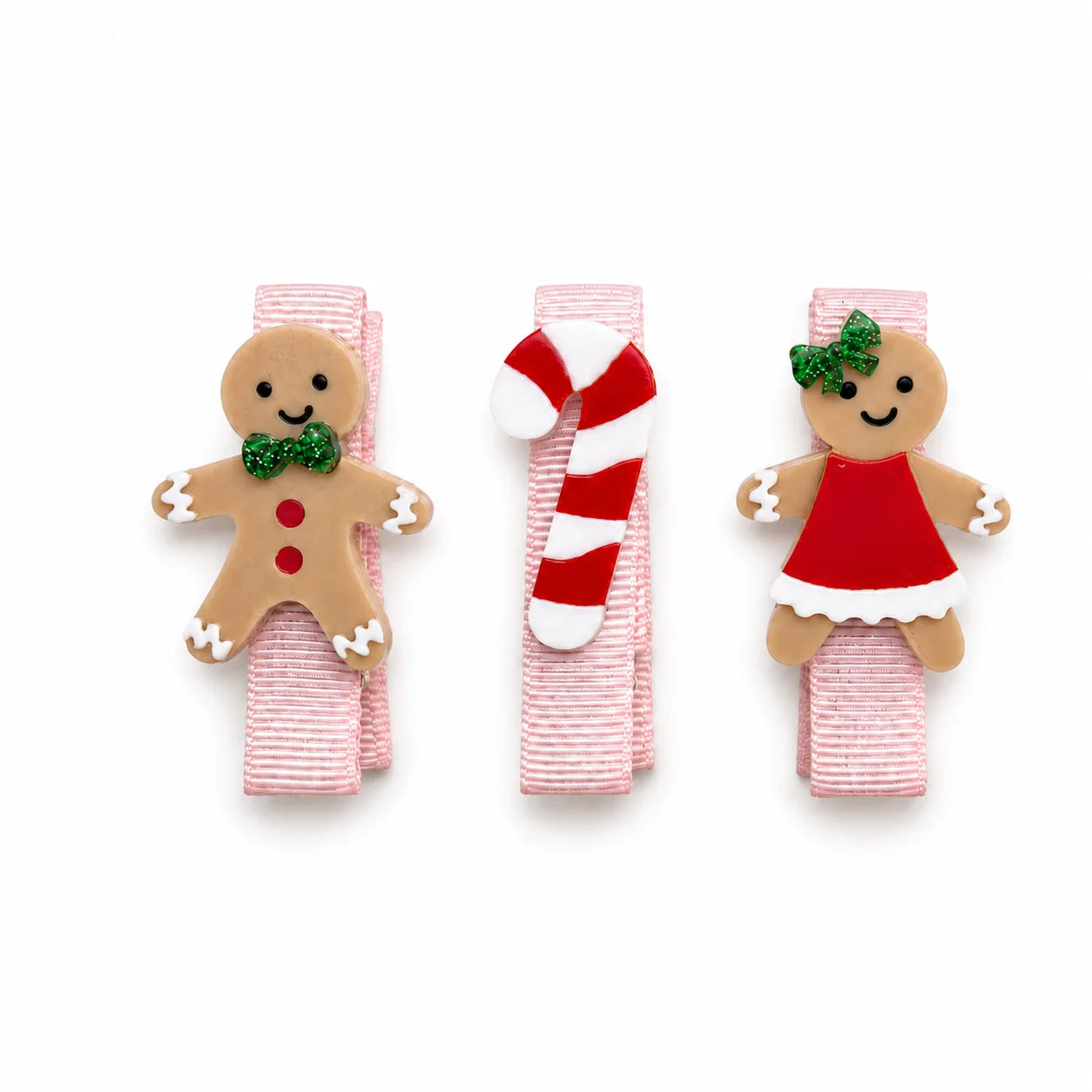 Gingerbread Candy Cane Little Hair Clips