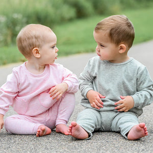 Cozy green baby jogger pants perfect for winter and holidays