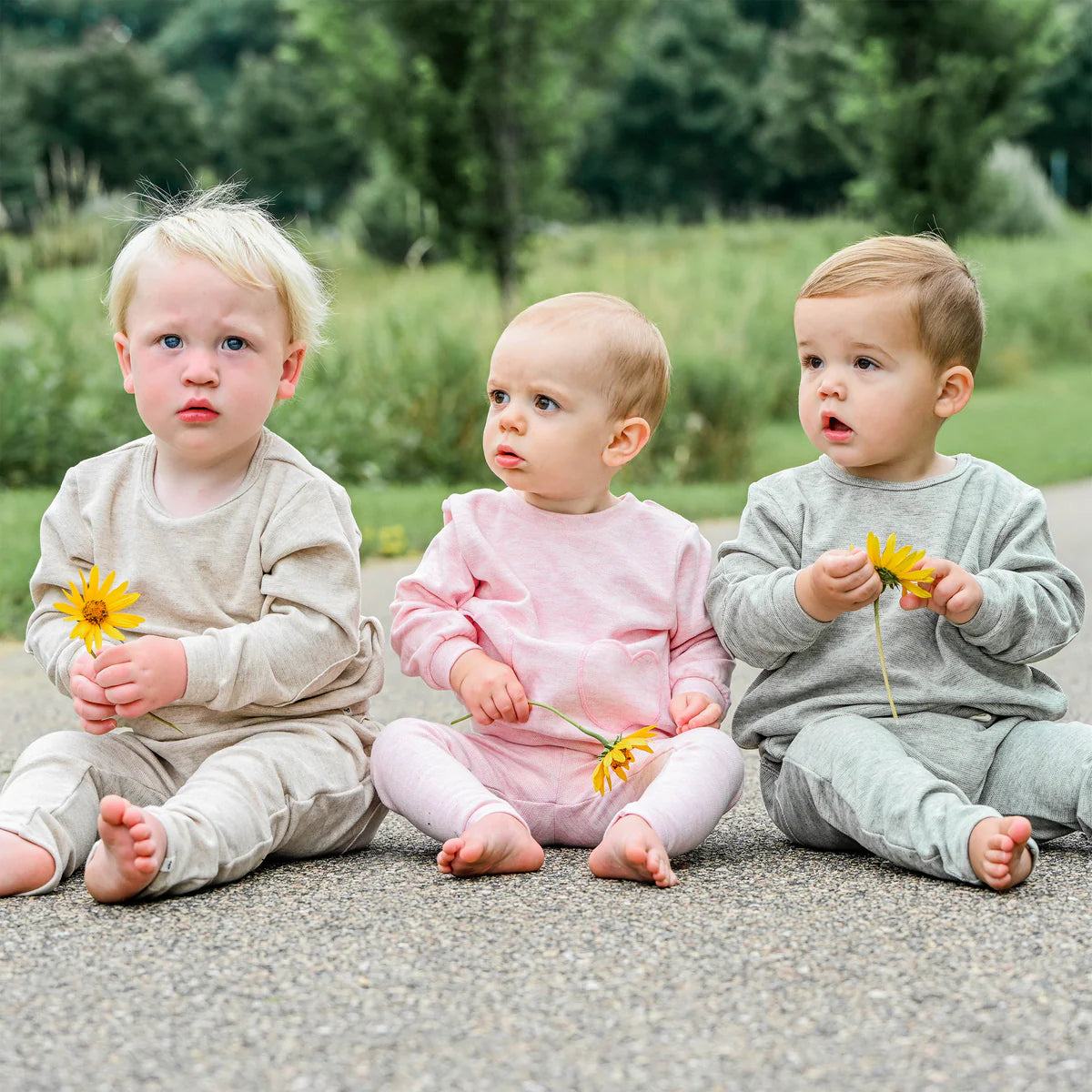 Honeycomb Elbow Patch Boxy Sweatshirt in Spruce