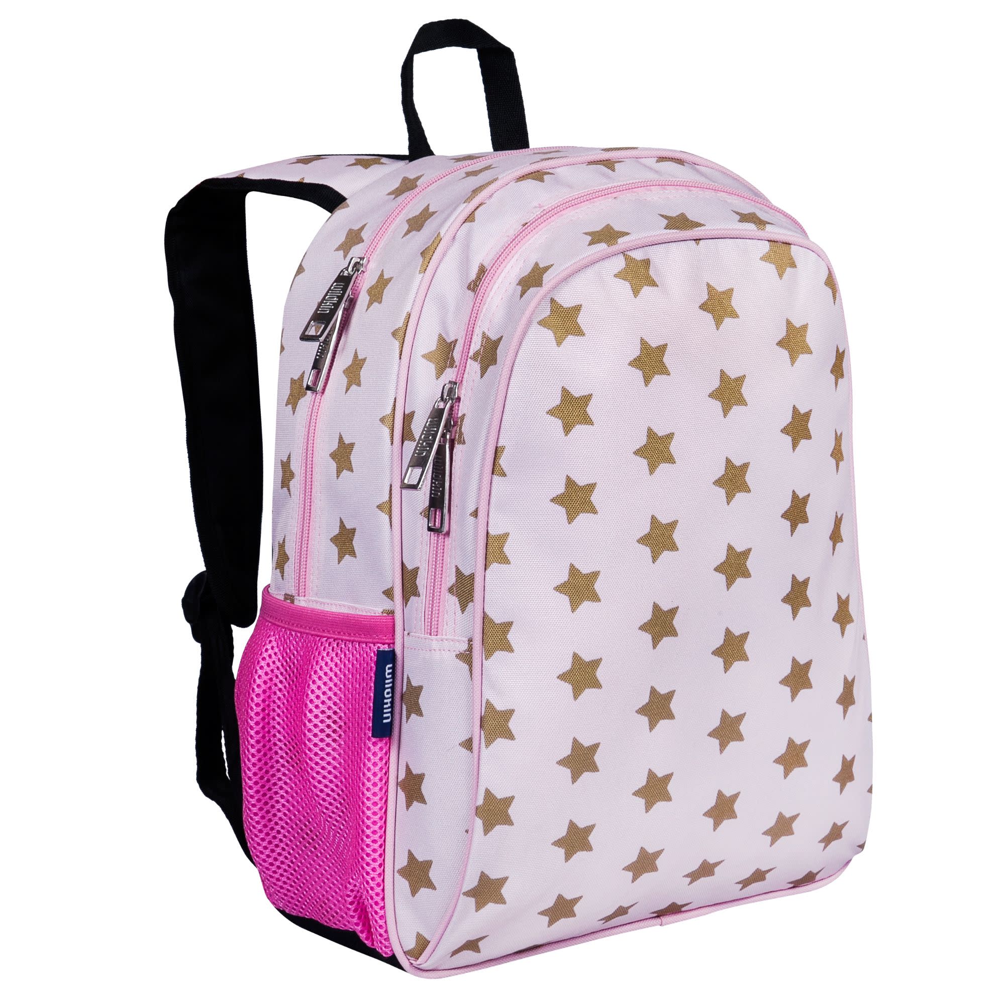 Pink and Gold Stars 15 Inch Backpack