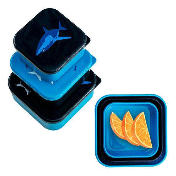 Sharks Nested Snack Containers - Poppyseed Kids