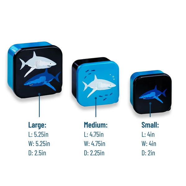Sharks Nested Snack Containers - Poppyseed Kids