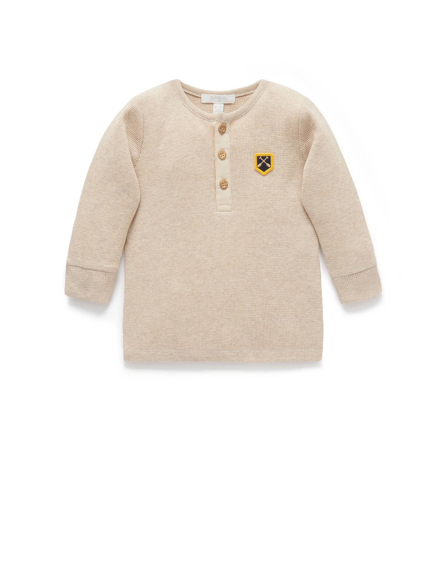 Henley Waffle Long Sleeve