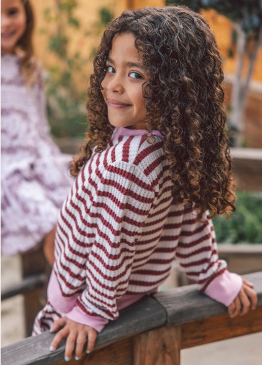 Scout Stripe Top | Mystic Maroon
