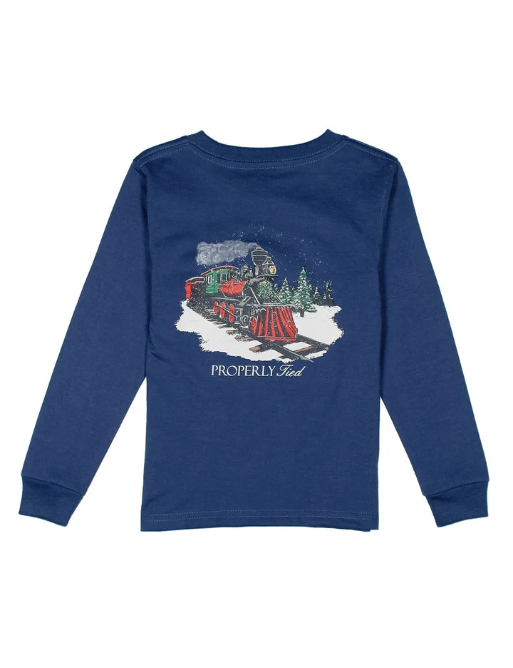 Boys Polar Express Long Sleeve River Blue