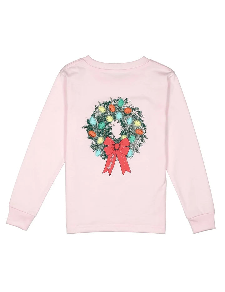 Girls Wreath Long Sleeve Pink Rose