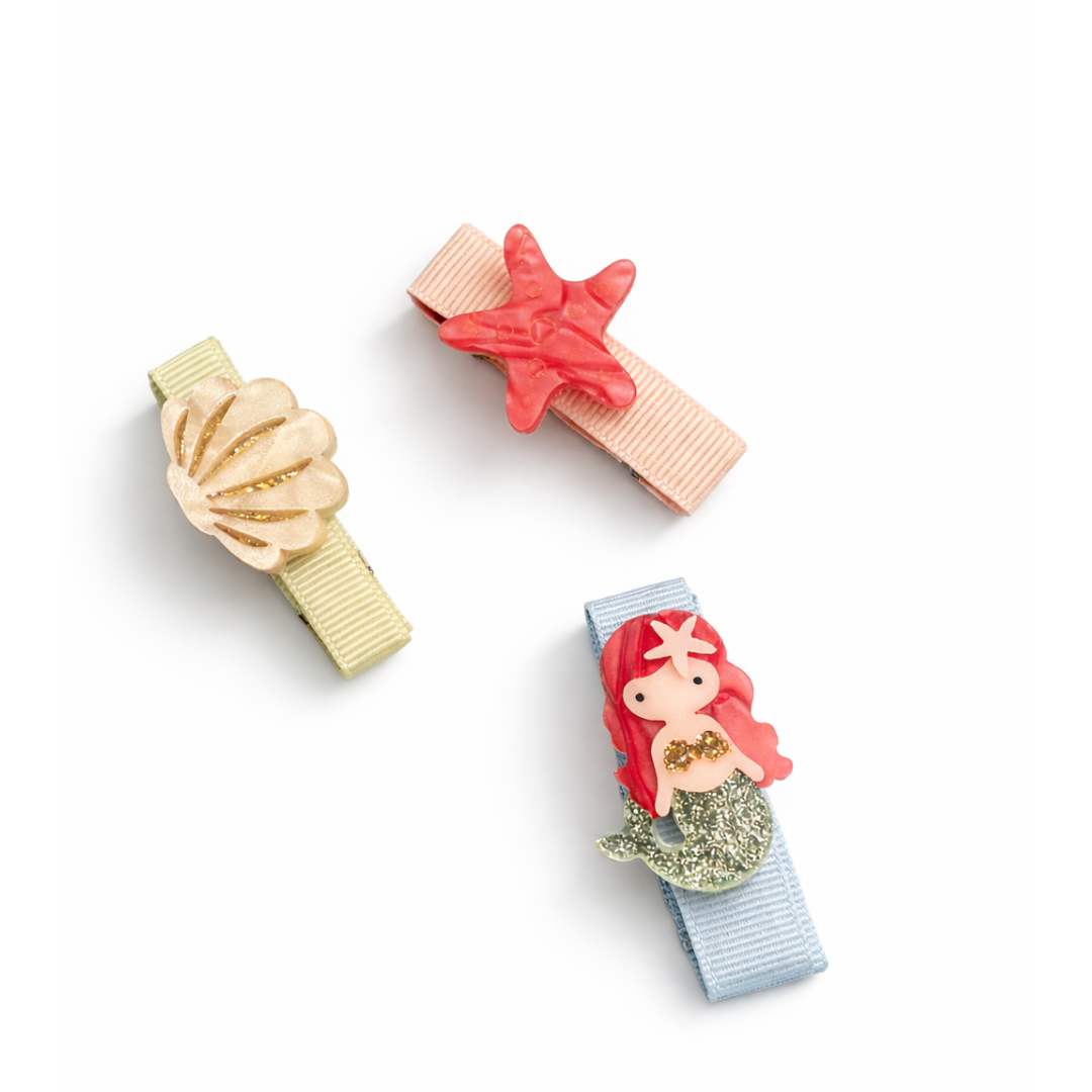 Little Shell and Mermaid Hair Clips