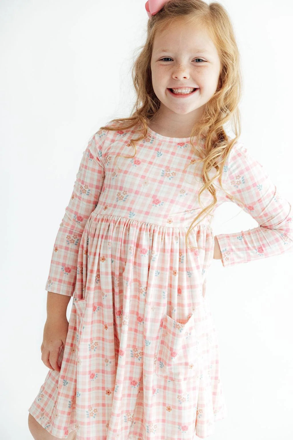 Off the Grid 3/4 Sleeve Pocket Twirl Dress