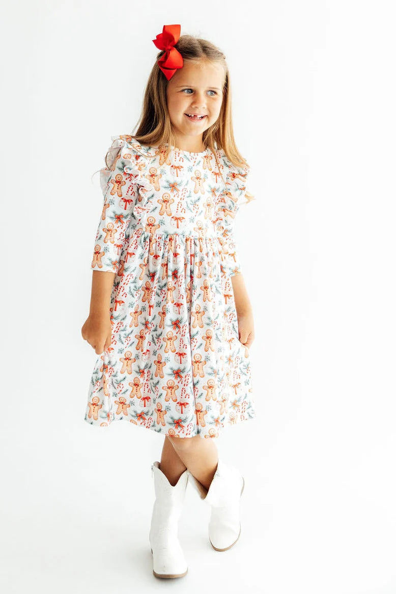 Gingerbread Lane Ruffle Twirl Dress