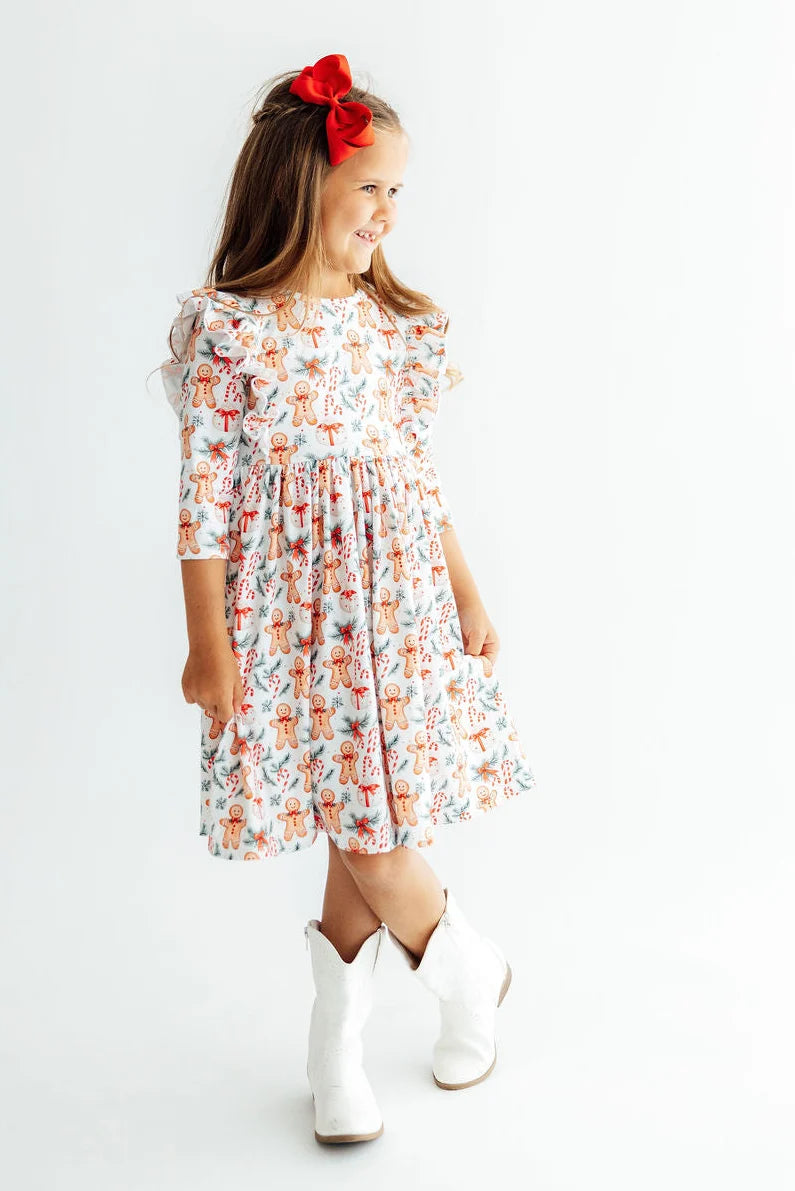 Gingerbread Lane Ruffle Twirl Dress