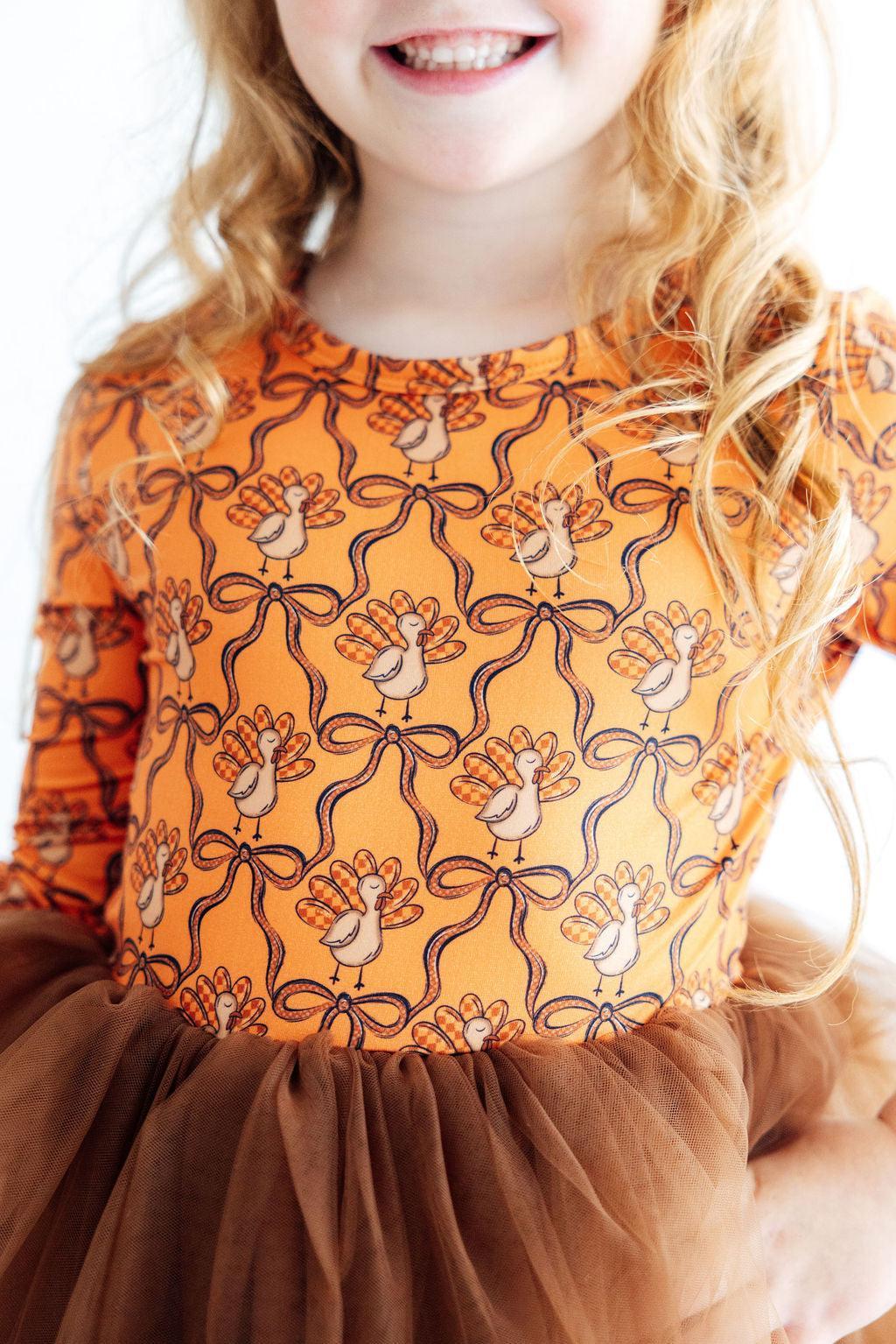 Turkey Trot Long Sleeve Tutu Dress