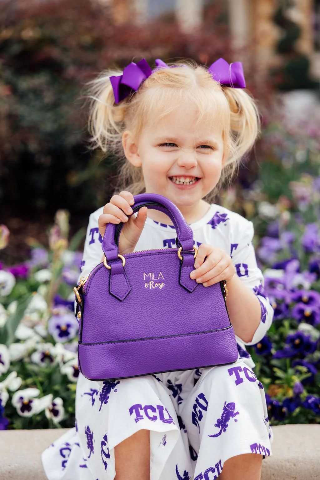 Purple Grosgrain Hair Bow