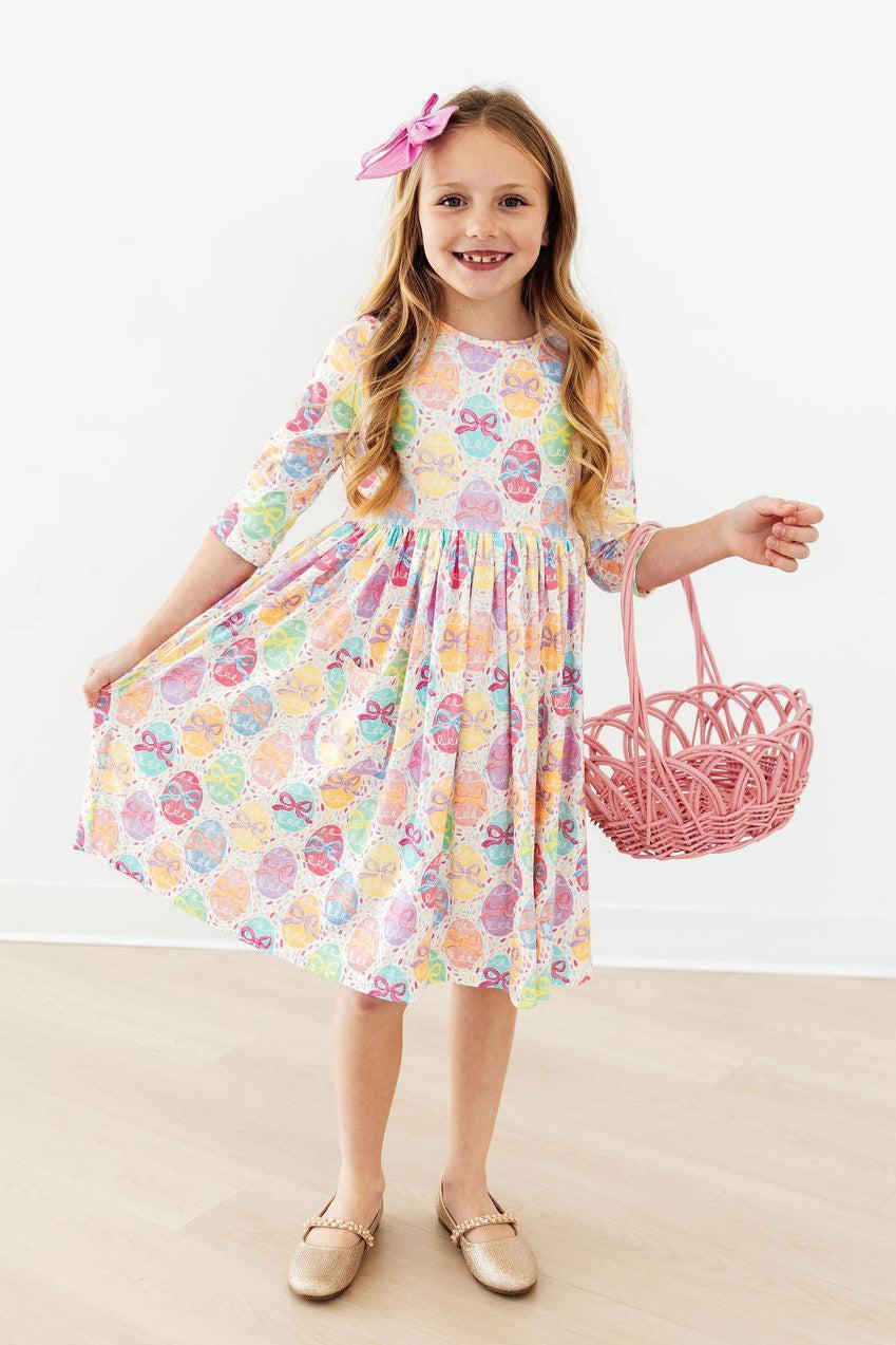 Egg-stra Cute Pocket Twirl Dress