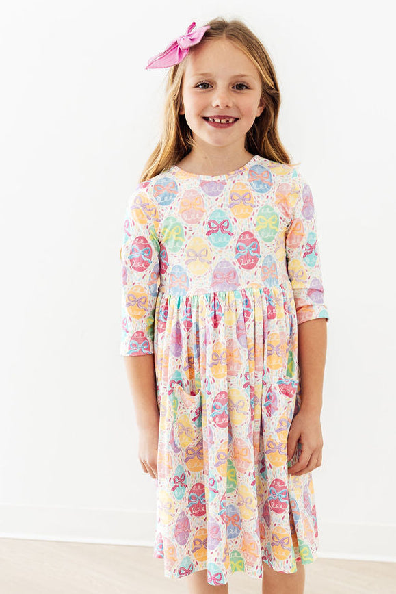 Egg-stra Cute Pocket Twirl Dress