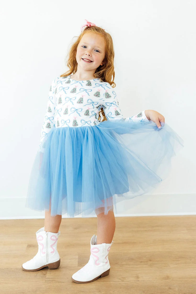 Coquette Christmas Long Sleeve Tutu Dress