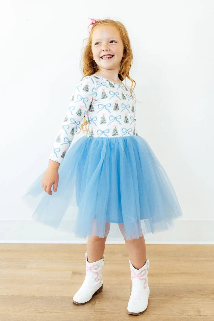 Coquette Christmas Long Sleeve Tutu Dress