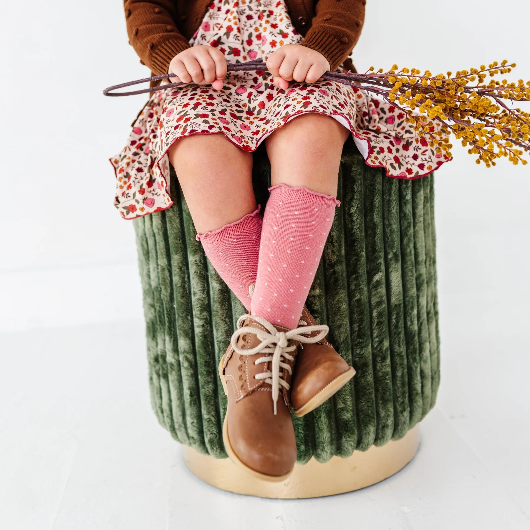 Dottie Knee Socks | Old Rose