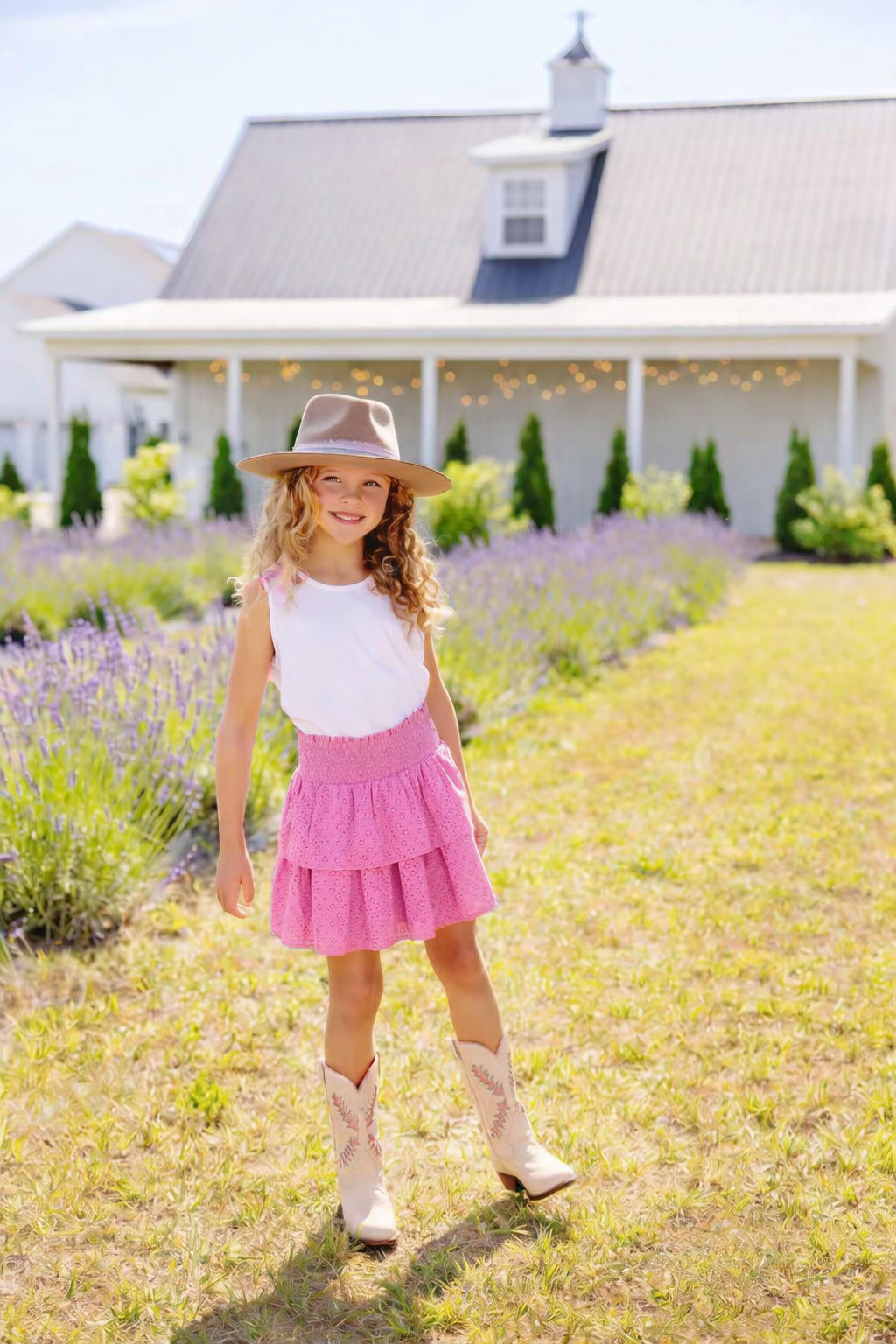 Ruthie Ruffle Skirt in Romany Rose