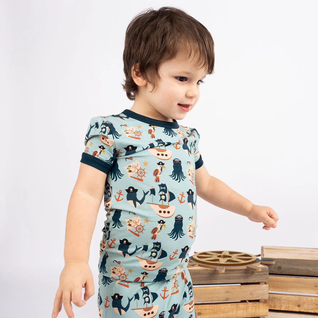 Pirate's Life Bamboo Short Sleeve Kids Pajama Set